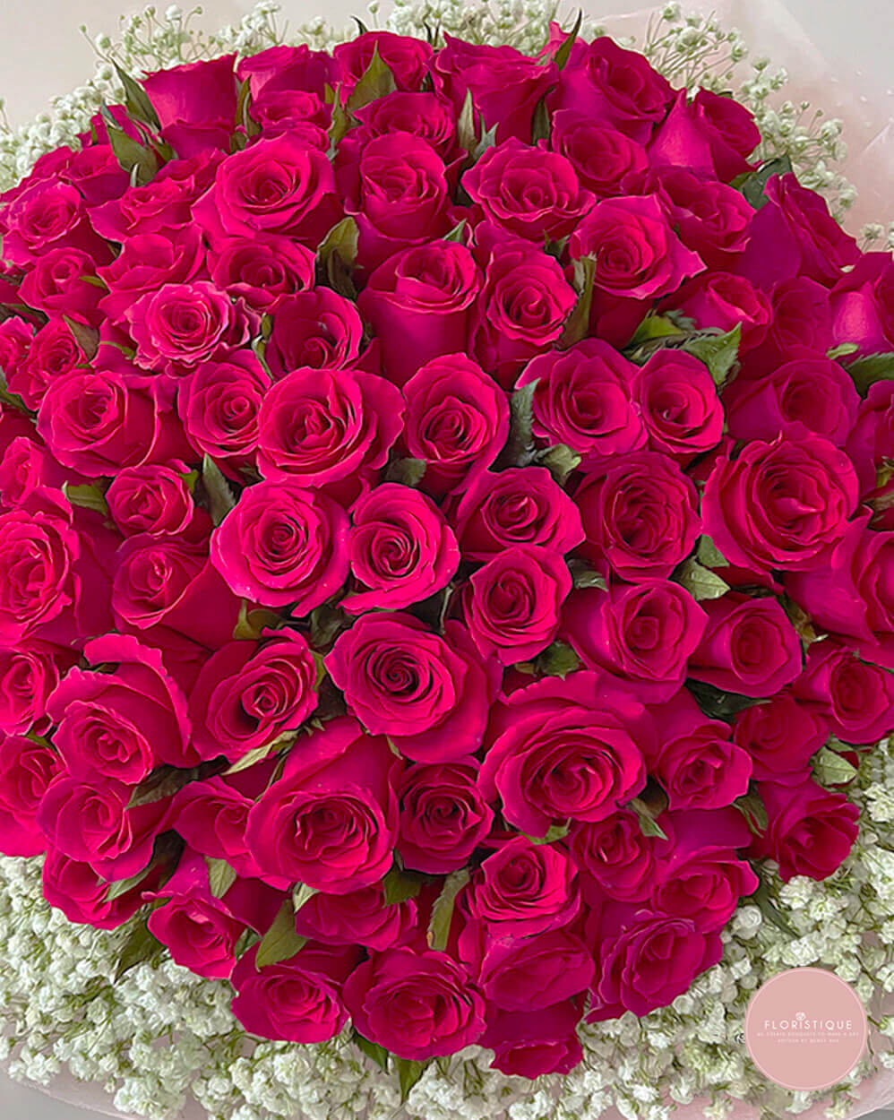 99 Pink Roses - FloristiqueSG 
